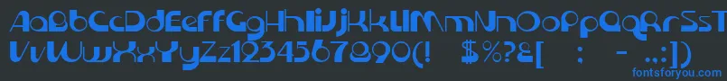 KromeNormal Font – Blue Fonts on Black Background