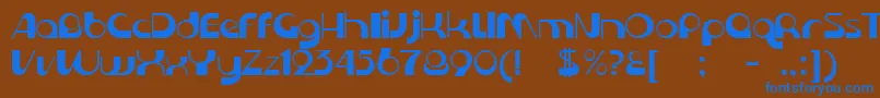 KromeNormal Font – Blue Fonts on Brown Background