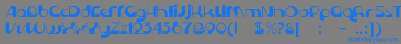 KromeNormal Font – Blue Fonts on Gray Background