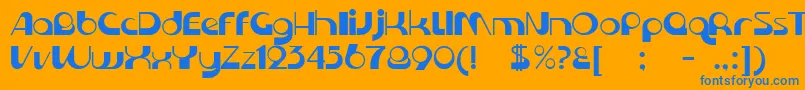 KromeNormal Font – Blue Fonts on Orange Background