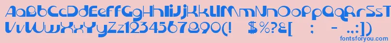 KromeNormal Font – Blue Fonts on Pink Background