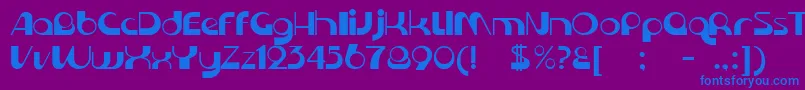 KromeNormal Font – Blue Fonts on Purple Background