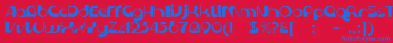 KromeNormal Font – Blue Fonts on Red Background