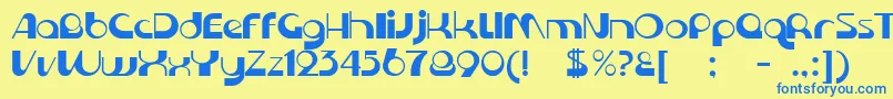 KromeNormal Font – Blue Fonts on Yellow Background