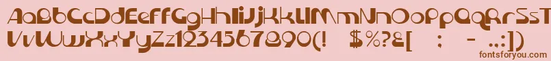 KromeNormal Font – Brown Fonts on Pink Background