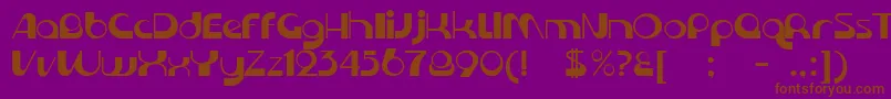 KromeNormal Font – Brown Fonts on Purple Background