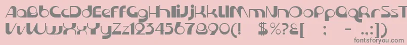 KromeNormal Font – Gray Fonts on Pink Background