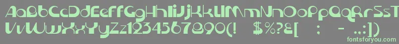 KromeNormal Font – Green Fonts on Gray Background