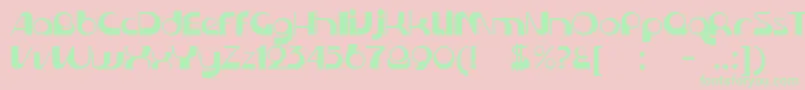 KromeNormal Font – Green Fonts on Pink Background