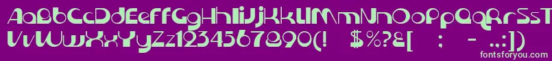 KromeNormal Font – Green Fonts on Purple Background