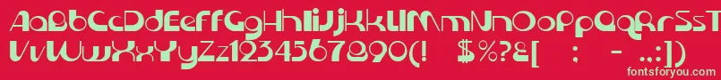 KromeNormal Font – Green Fonts on Red Background