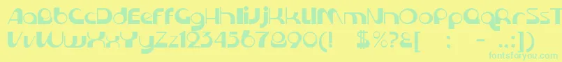 KromeNormal Font – Green Fonts on Yellow Background