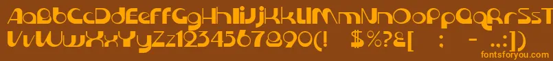 KromeNormal Font – Orange Fonts on Brown Background
