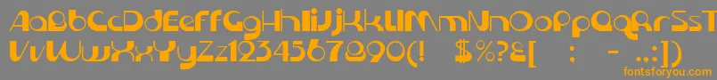 KromeNormal Font – Orange Fonts on Gray Background