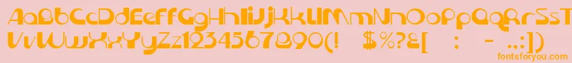 Police KromeNormal – polices orange sur fond rose