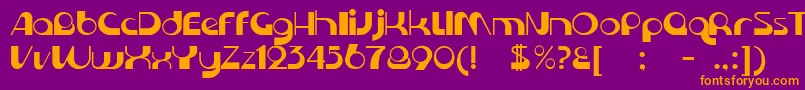 KromeNormal Font – Orange Fonts on Purple Background