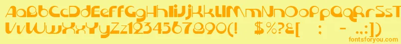 KromeNormal Font – Orange Fonts on Yellow Background