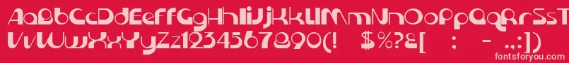 KromeNormal Font – Pink Fonts on Red Background