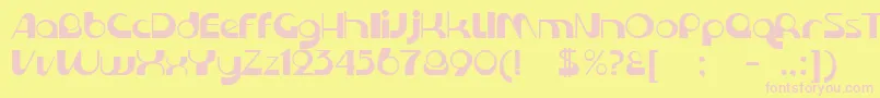 KromeNormal Font – Pink Fonts on Yellow Background