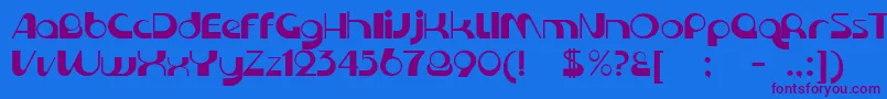KromeNormal Font – Purple Fonts on Blue Background