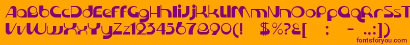KromeNormal Font – Purple Fonts on Orange Background