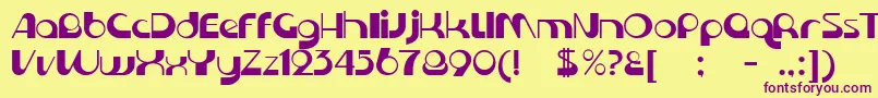 KromeNormal Font – Purple Fonts on Yellow Background