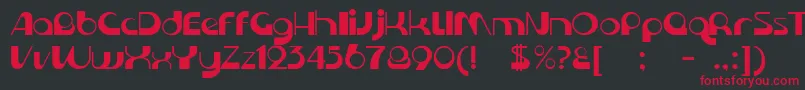 KromeNormal Font – Red Fonts on Black Background