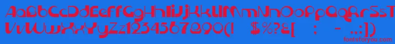 KromeNormal Font – Red Fonts on Blue Background