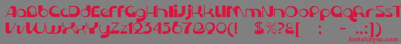 KromeNormal Font – Red Fonts on Gray Background