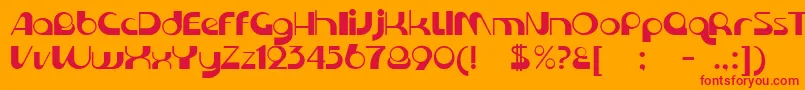 KromeNormal Font – Red Fonts on Orange Background