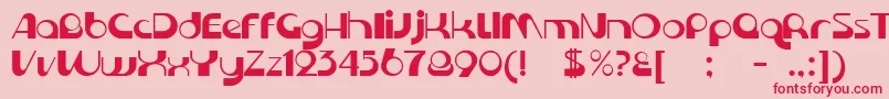 KromeNormal Font – Red Fonts on Pink Background