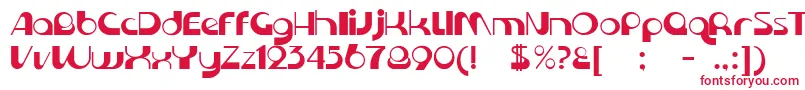 フォントKromeNormal – 白い背景に赤い文字