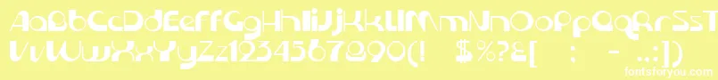 KromeNormal Font – White Fonts on Yellow Background