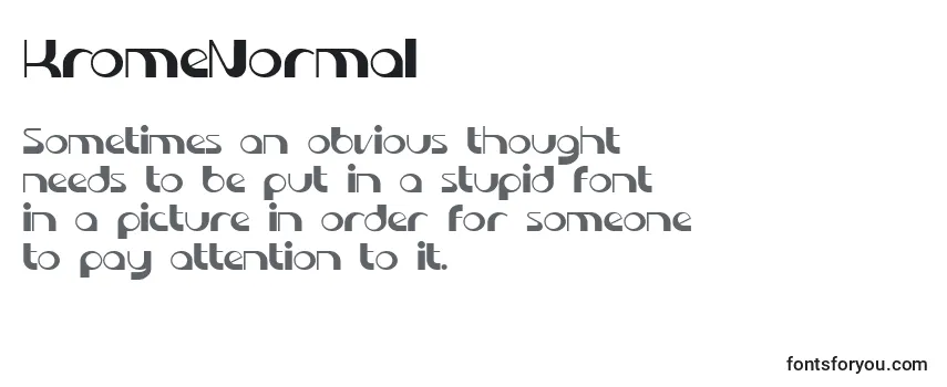 Review of the KromeNormal Font