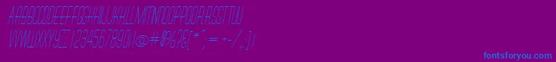 MelaninItalic Font – Blue Fonts on Purple Background