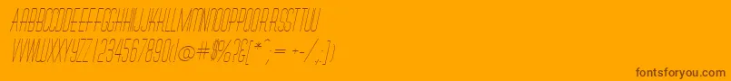 fuente MelaninItalic – Fuentes Marrones Sobre Fondo Naranja