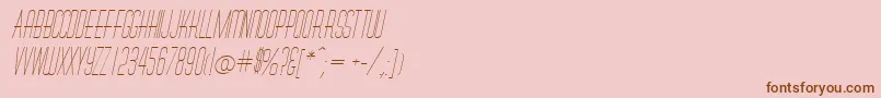 Czcionka MelaninItalic – brązowe czcionki na różowym tle