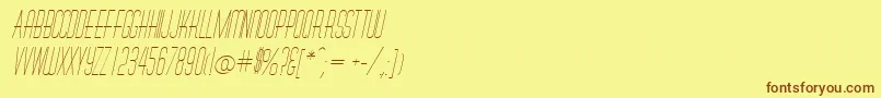 Шрифт MelaninItalic – коричневые шрифты на жёлтом фоне