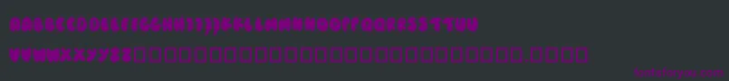 Czcionka Caramba – fioletowe czcionki na czarnym tle