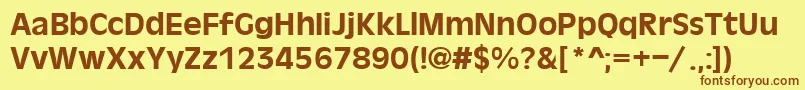 OliverBold Font – Brown Fonts on Yellow Background