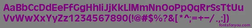 Шрифт OliverBold – фиолетовые шрифты на сером фоне