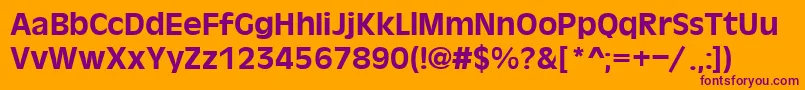 Шрифт OliverBold – фиолетовые шрифты на оранжевом фоне