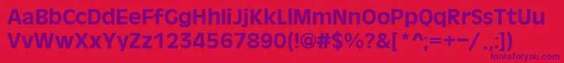 OliverBold Font – Purple Fonts on Red Background