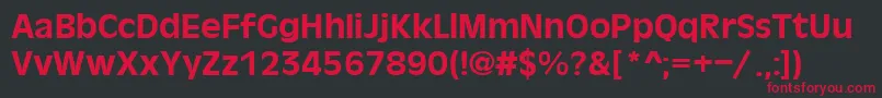 OliverBold Font – Red Fonts on Black Background