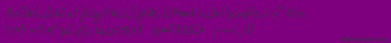 フォントHoncho – 紫の背景に黒い文字
