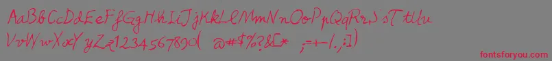 Honcho Font – Red Fonts on Gray Background