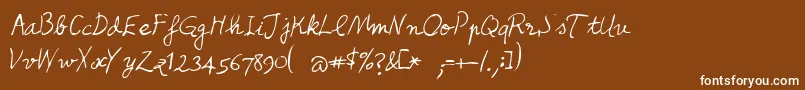 フォントHoncho – 茶色の背景に白い文字