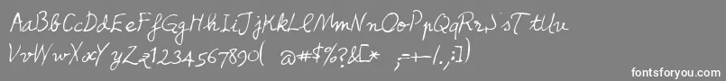 フォントHoncho – 灰色の背景に白い文字