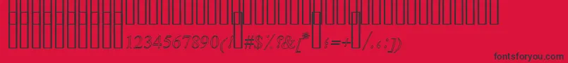 DiwaniSimpleOutline Font – Black Fonts on Red Background