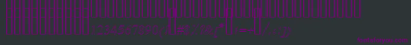 DiwaniSimpleOutline Font – Purple Fonts on Black Background